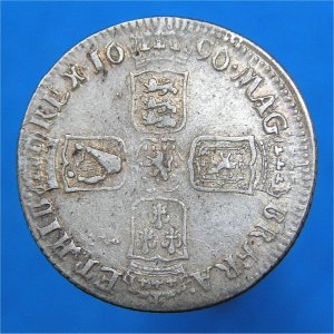 1696 Shilling, William III VF+ Reverse
