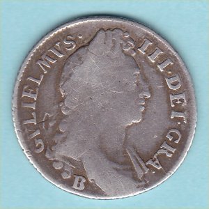 1696B Shilling, William III aFine