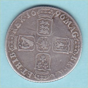 1696B Shilling, William III aFine Reverse