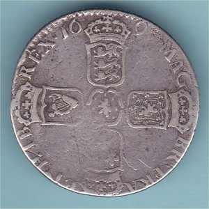 1697N Shilling, William III aFine Reverse