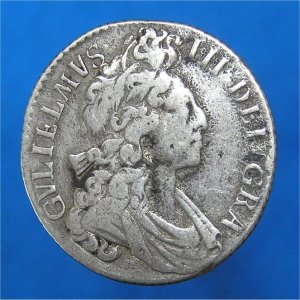 1699 Shilling, William III Flaming Hair, aVF