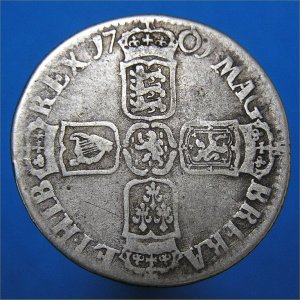 1701 Shilling, William III (c),  Rare, Fine Reverse