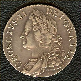 1751 Shilling, George II, RARE, VF+