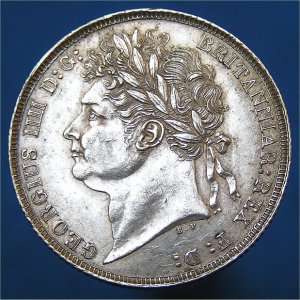 1821 Shilling, George IV, aUnc