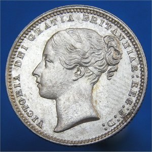 1870 Shilling, Victoria, aUnc