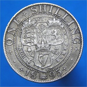 1895 Shilling, Victoria, gFine Reverse