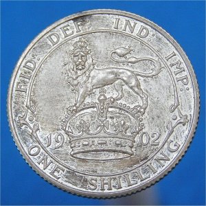 1902 Shilling proof, Edward VII, Unc Reverse