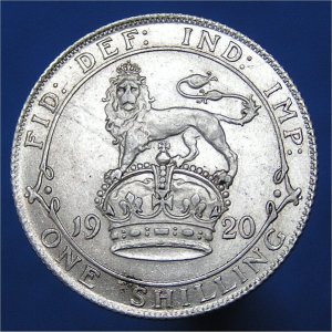 1920 Shilling, George V, normal S4023 aEF Reverse