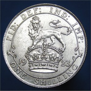 1923 Shilling, George V, gEF Reverse