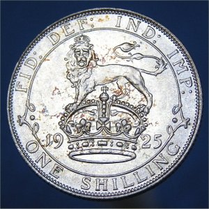 1925 Shilling, George V, RARE Unc Reverse