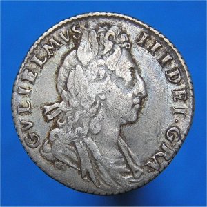 1701 Sixpence, William III, gFine