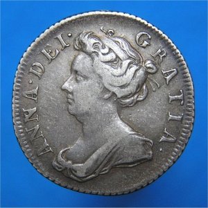 1707 Sixpence, Anne, gVF 