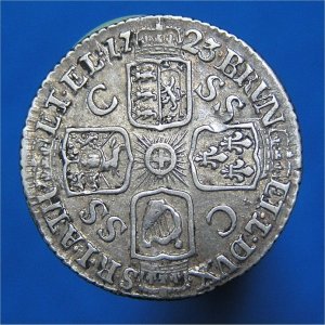 1723 Sixpence, George I, gFine/aVF Reverse