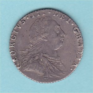 1787 Sixpence, George III, with hearts aVF