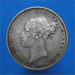 1871 Sixpence die 17, Victoria, VF+