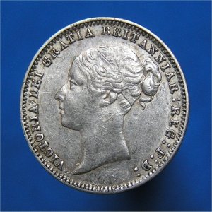 1878 Sixpence die 52, Victoria, VF+